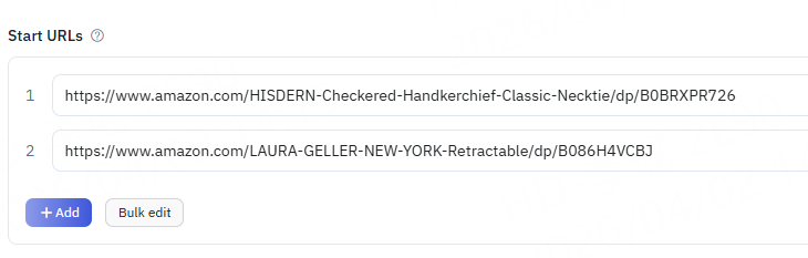 amazon reviews scraper url input.png