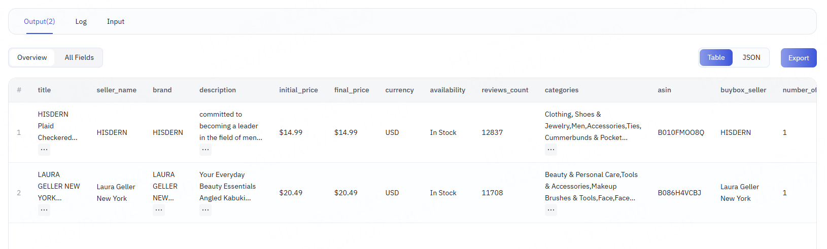 Amazon Product Scraper url output.png